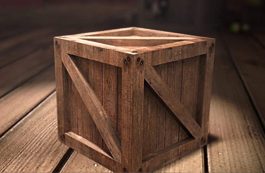 3d model crate asset
